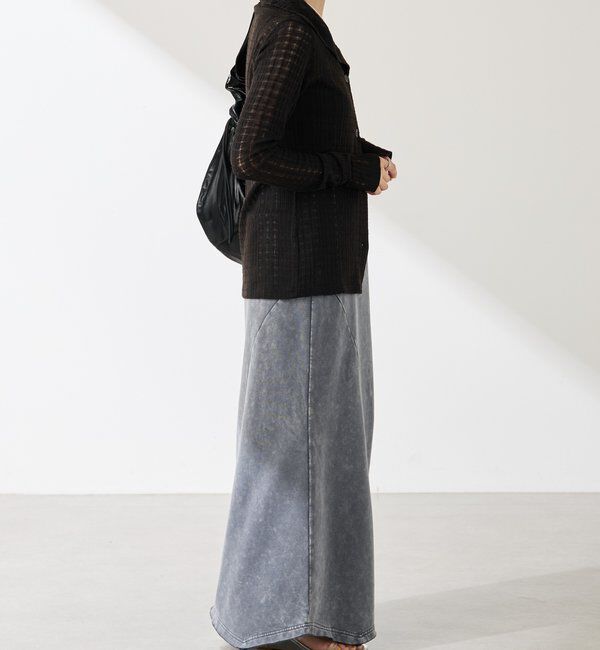  「Q.anos シアーチェック4WAYカーディガン」|Tシャツ・カットソー|