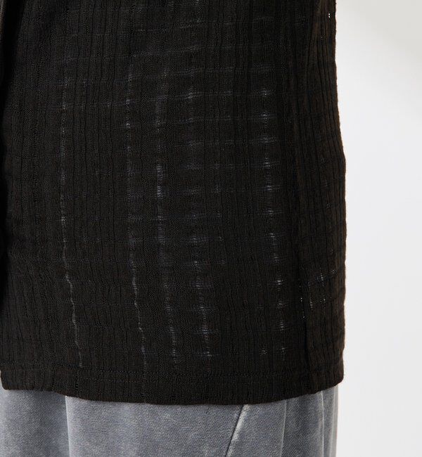  「Q.anos シアーチェック4WAYカーディガン」|Tシャツ・カットソー|