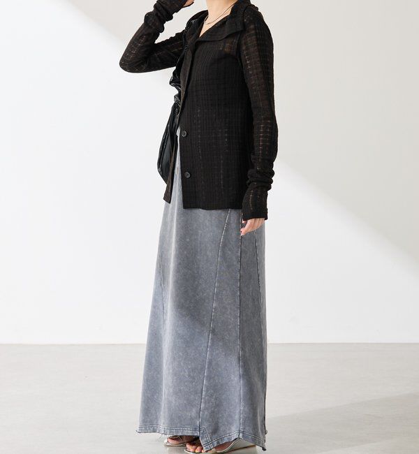  「Q.anos シアーチェック4WAYカーディガン」|Tシャツ・カットソー|