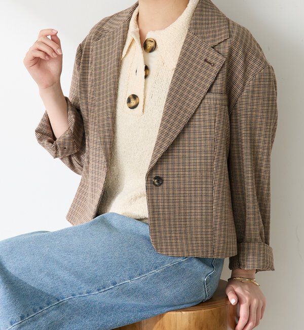  「ショートテーラードジャケット」|ベスト・ジレ|
