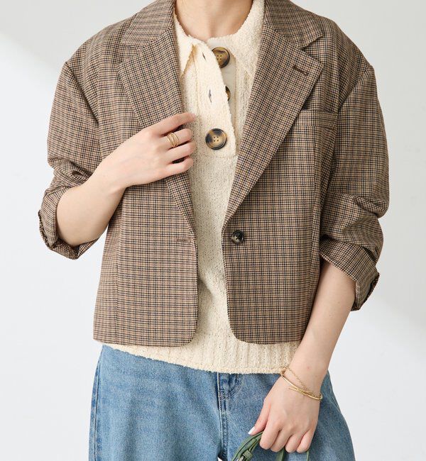 「ショートテーラードジャケット」|ベスト・ジレ|