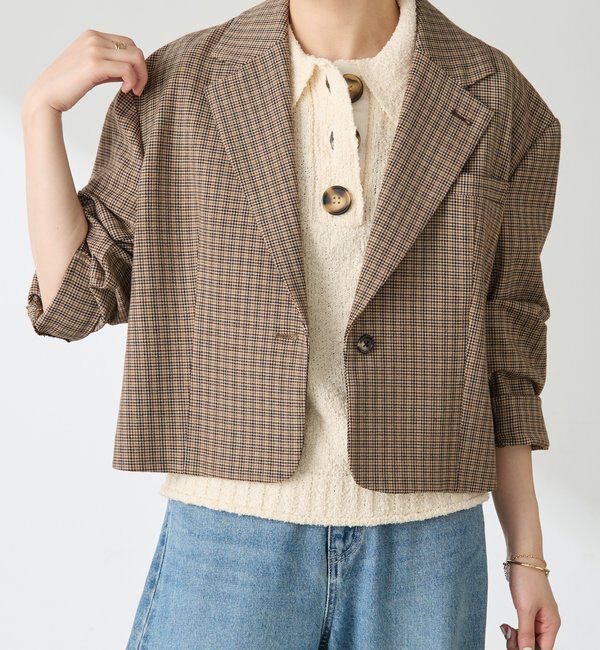  「ショートテーラードジャケット」|ベスト・ジレ|