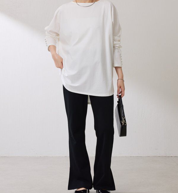  「袖ボタンロンT」|Tシャツ・カットソー|