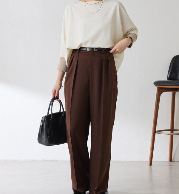  「ウールライクタックパンツ」|チノ|