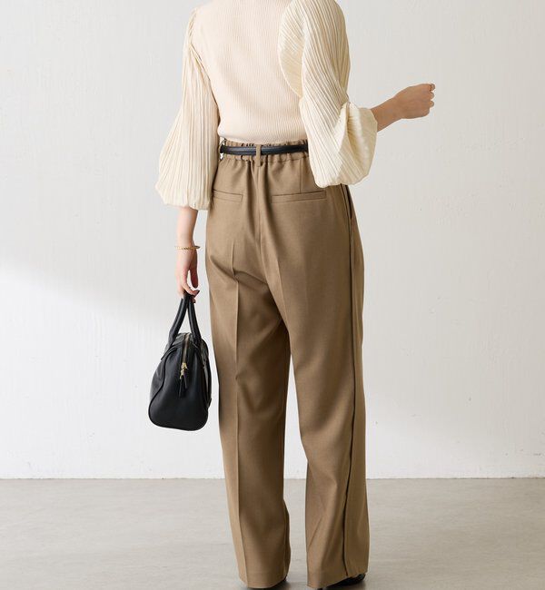  「袖プリーツコンパクトニット」|ニット・セーター|