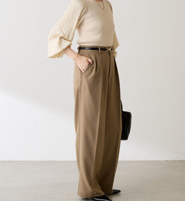  「袖プリーツコンパクトニット」|ニット・セーター|