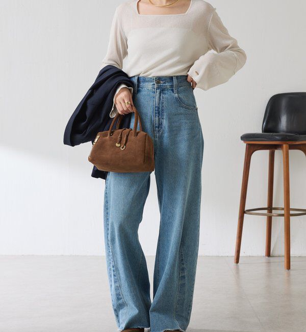  「シアーラメリブスクエアカットソー」|Tシャツ・カットソー|