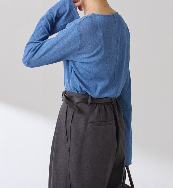  「シアーラメリブスクエアカットソー」|Tシャツ・カットソー|