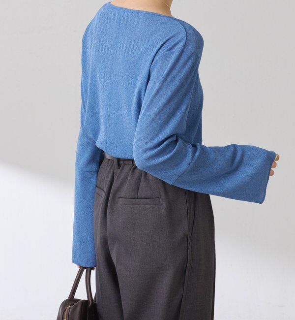  「シアーラメリブスクエアカットソー」|Tシャツ・カットソー|