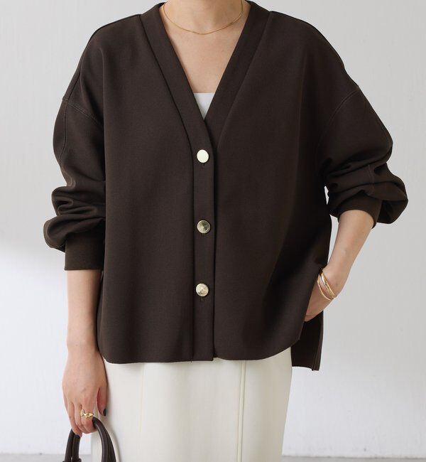  「メタル釦ジョーゼットカーディガン」|Tシャツ・カットソー|