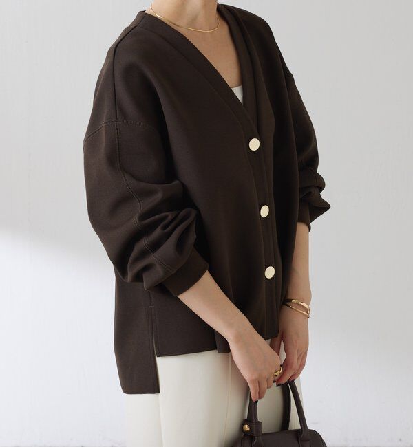  「メタル釦ジョーゼットカーディガン」|Tシャツ・カットソー|