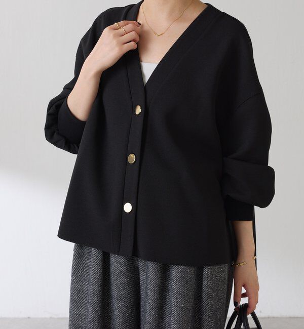  「メタル釦ジョーゼットカーディガン」|Tシャツ・カットソー|