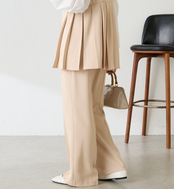  「【２サイズ展開】ツイルフレアパンツ/セットアップ/セレモニー」|チノ|