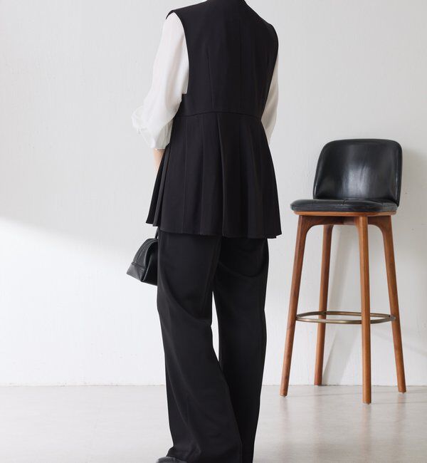  「【２サイズ展開】ツイルフレアパンツ/セットアップ/セレモニー」|チノ|