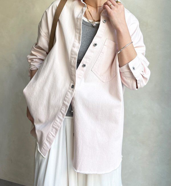  「【新色追加】ダメージデニムシャツ」|シャツ・ブラウス|