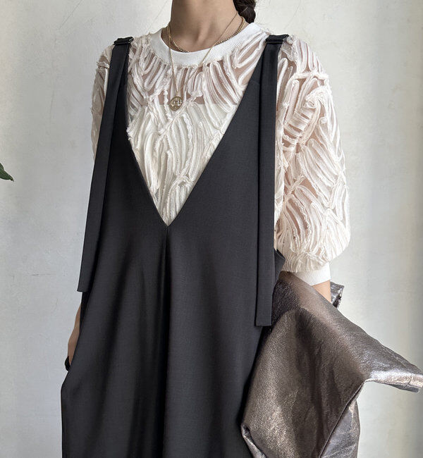  「【新色追加/前後2WAYで着られる】深Vワンピース」|ワンピース|