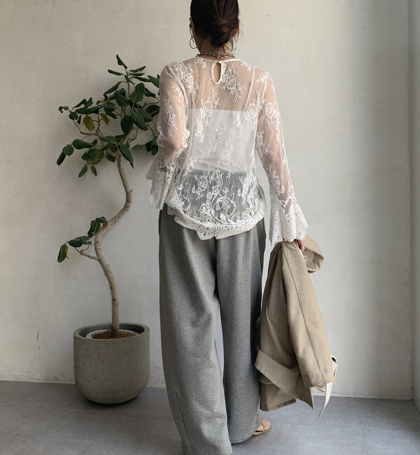  「レースフレアブラウス」|シャツ・ブラウス|