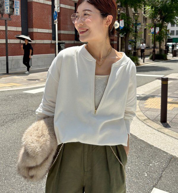  「【新色追加】【インフルエンサー OKOCHI企画】ハーフジップスウェット」|Tシャツ・カットソー|