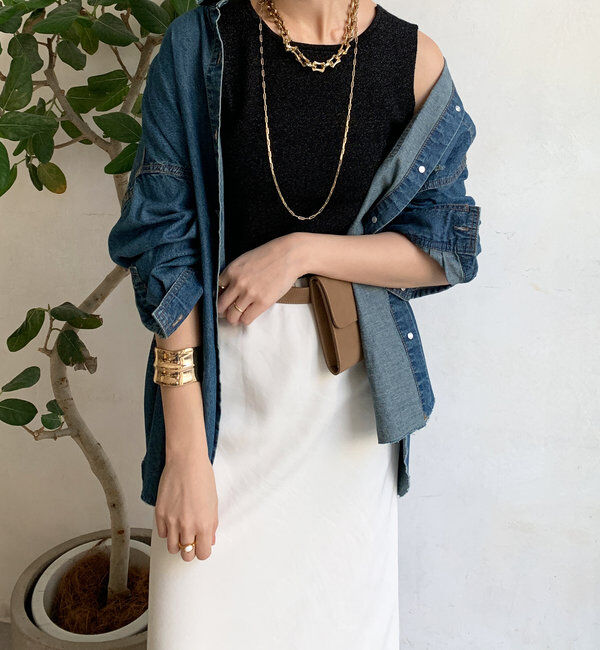  「前後2WAYラメニットタンク」|ニット・セーター|