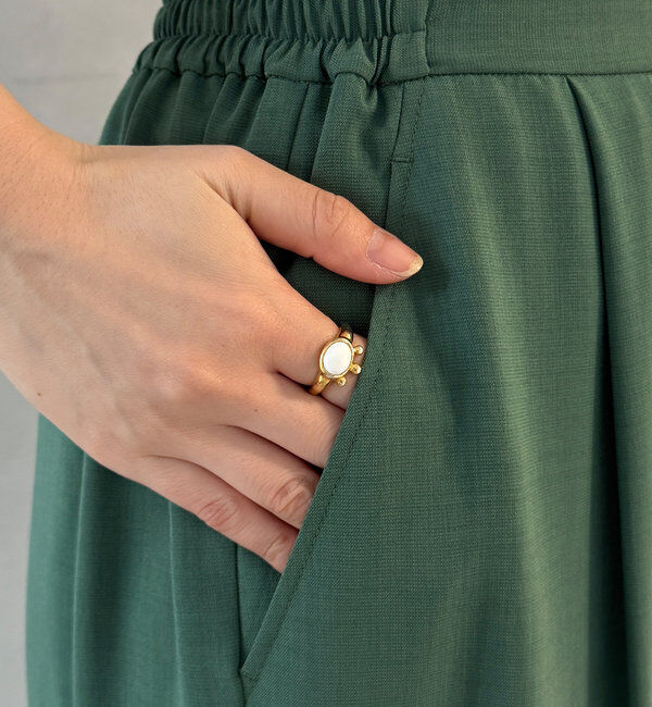  「接触冷感ワイドパンツ」|チノ|