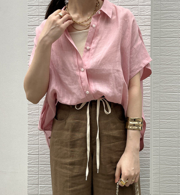  「リネンドロストフレンチシャツ」|シャツ・ブラウス|