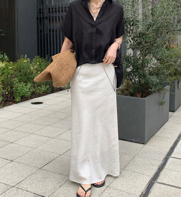  「リネンドロストフレンチシャツ」|シャツ・ブラウス|