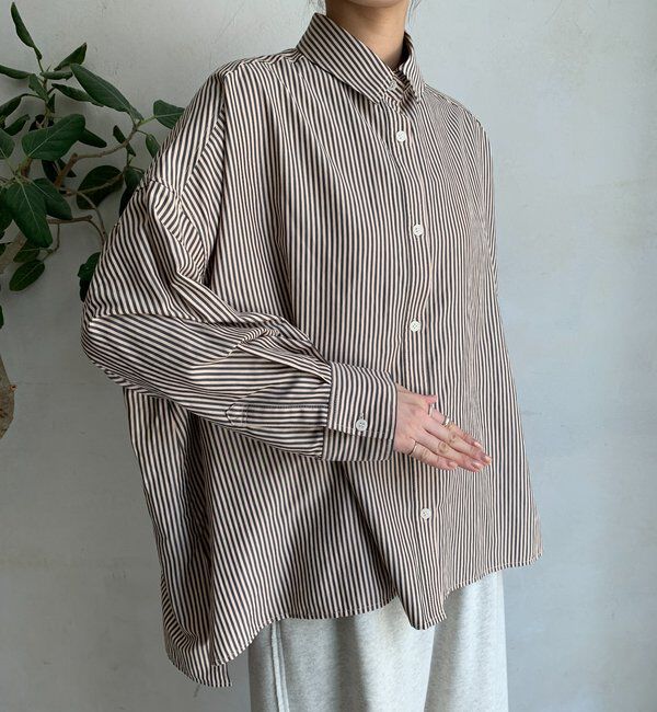  「ストライプポンチョブラウス」|シャツ・ブラウス|