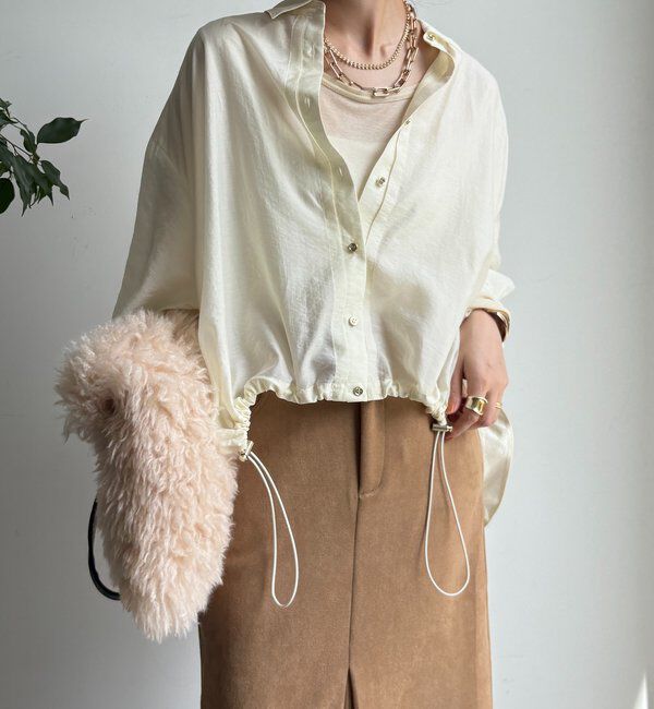  「襟付シアースピンドルブラウス」|シャツ・ブラウス|