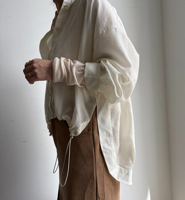  「襟付シアースピンドルブラウス」|シャツ・ブラウス|