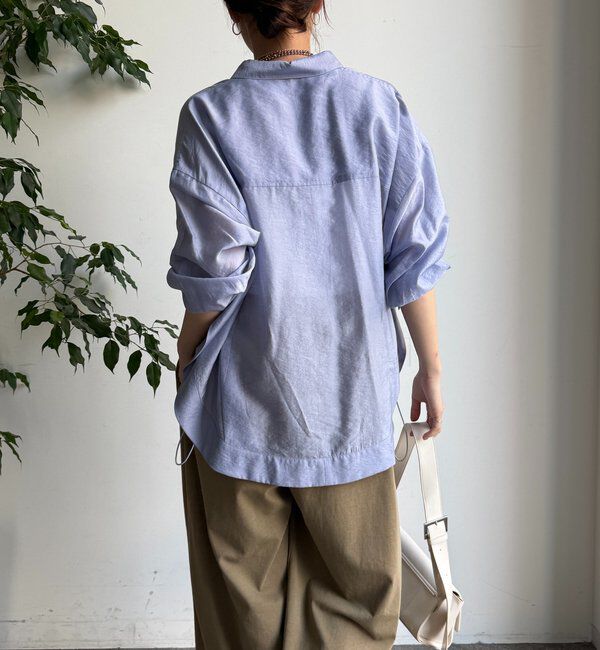  「襟付シアースピンドルブラウス」|シャツ・ブラウス|