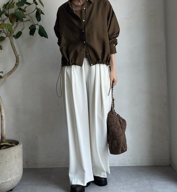  「襟付シアースピンドルブラウス」|シャツ・ブラウス|