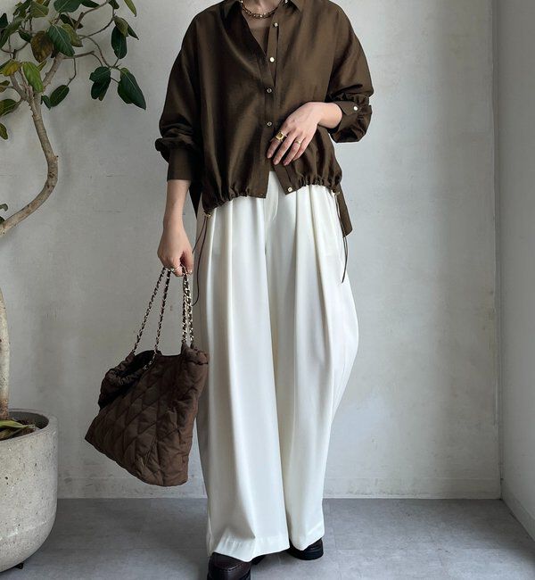  「襟付シアースピンドルブラウス」|シャツ・ブラウス|