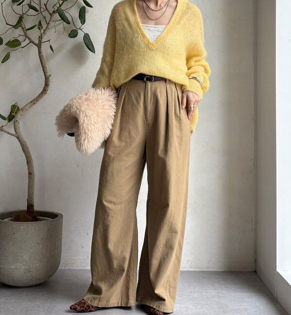  「タックトラウザーパンツ」|チノ|