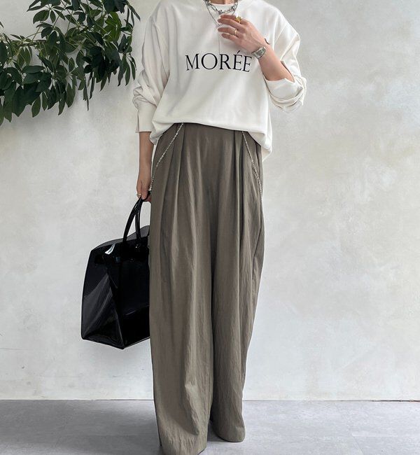  「カットジョーゼットMOREEロゴTEEブラウス」|シャツ・ブラウス|