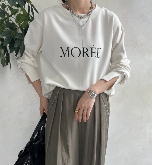  「カットジョーゼットMOREEロゴTEEブラウス」|シャツ・ブラウス|