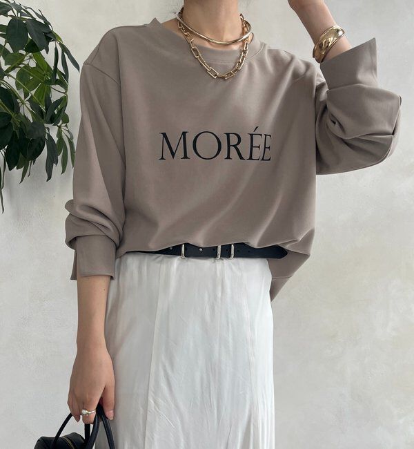  「カットジョーゼットMOREEロゴTEEブラウス」|シャツ・ブラウス|