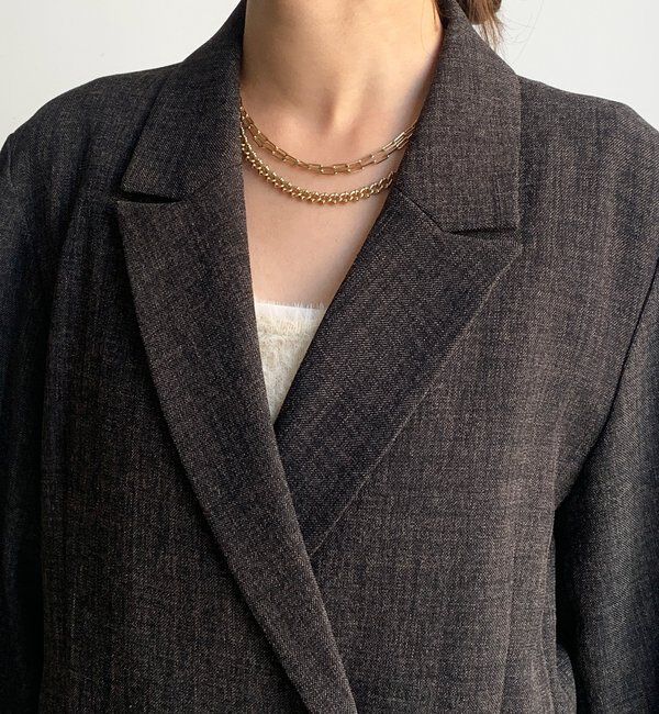  「シャンブレーダブルジャケット」|テーラードジャケット|