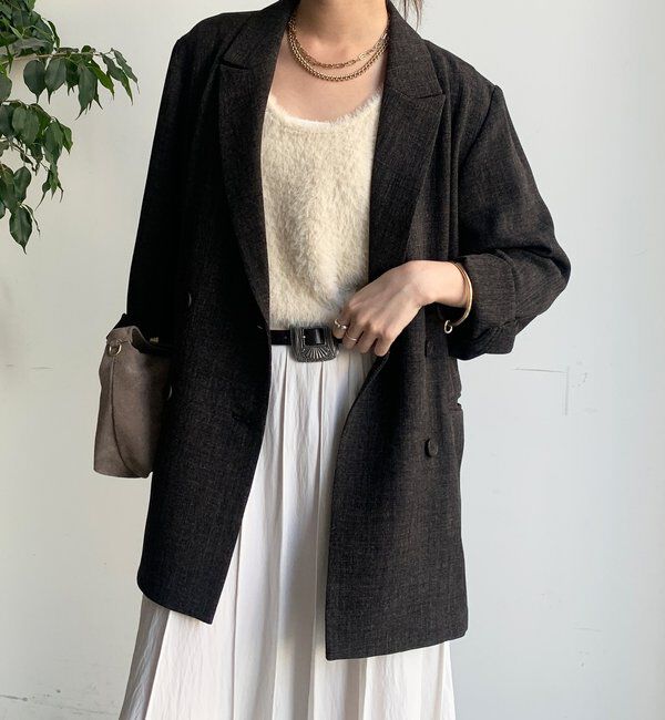  「シャンブレーダブルジャケット」|テーラードジャケット|