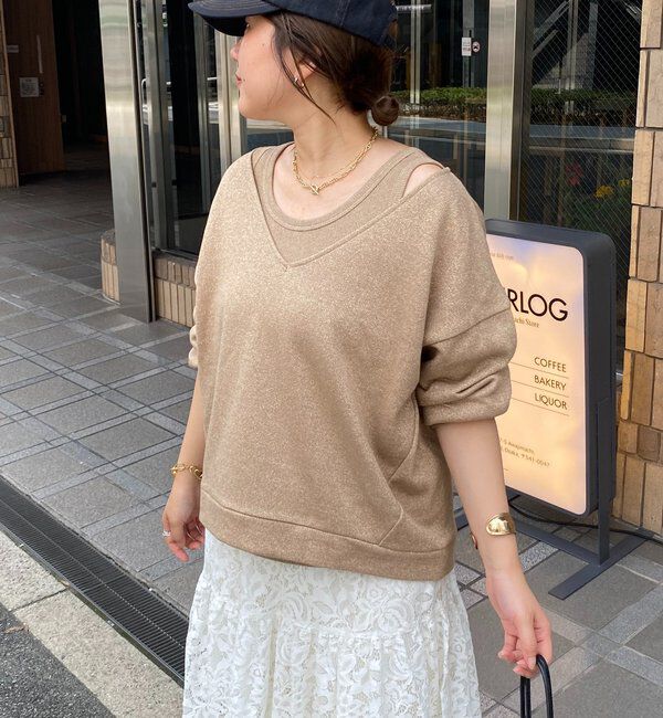  「【新色追加/インフルエンサーSAKURA企画】ラメスウェットタンクセット」|Tシャツ・カットソー|