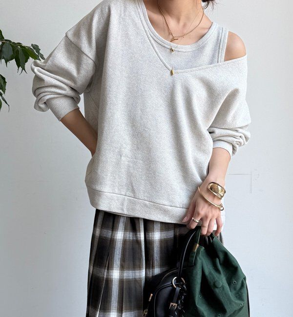  「【新色追加/インフルエンサーSAKURA企画】ラメスウェットタンクセット」|Tシャツ・カットソー|