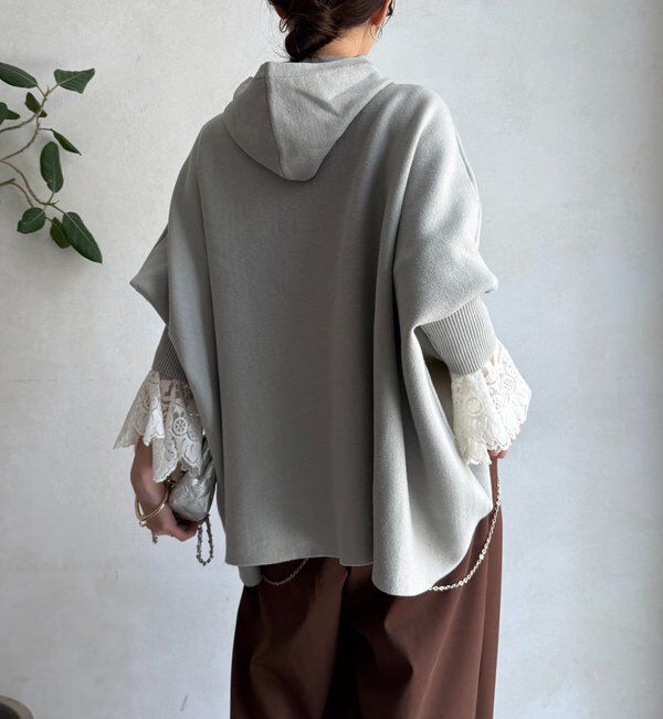  「フーディーポンチョニット」|ニット・セーター|