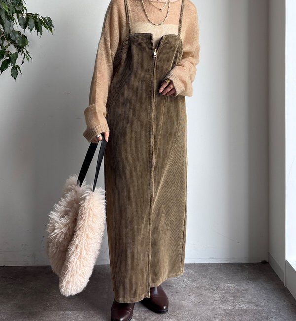  「【新色追加】コーデュロイジャンスカ」|ワンピース|