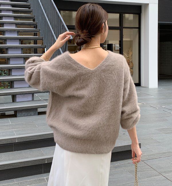  「ファーカシミヤプルオーバー」|ニット・セーター|