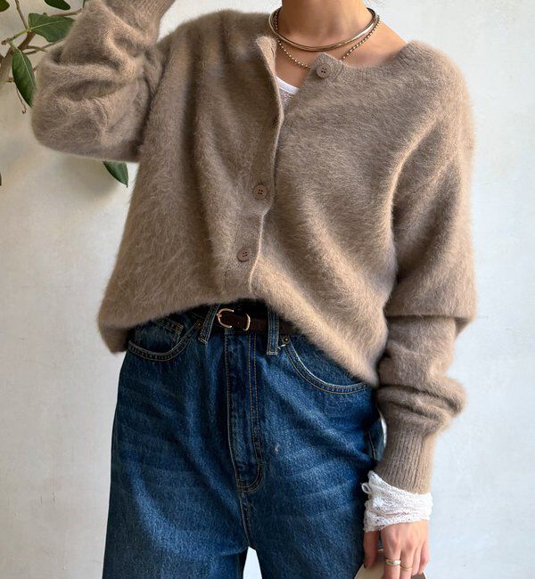  「ファーカシミヤカーディガン」|カーディガン|