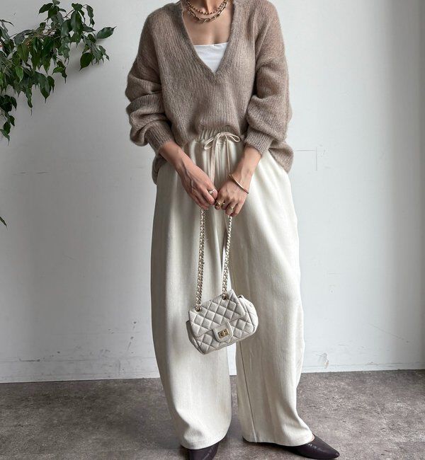  「【新色追加】起毛モヘヤスキッパープルオーバー」|ニット・セーター|