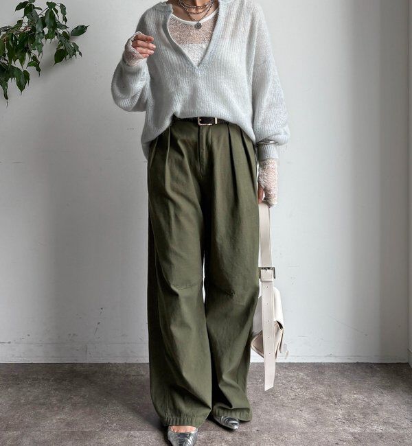  「【新色追加】起毛モヘヤスキッパープルオーバー」|ニット・セーター|