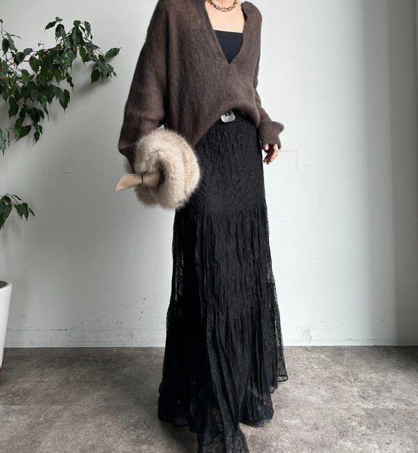  「【新色追加】起毛モヘヤスキッパープルオーバー」|ニット・セーター|