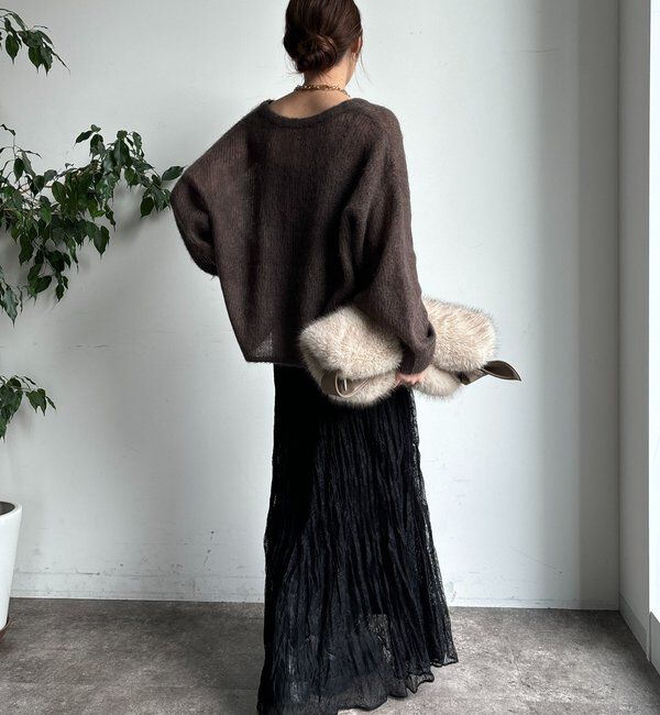  「【新色追加】起毛モヘヤスキッパープルオーバー」|ニット・セーター|