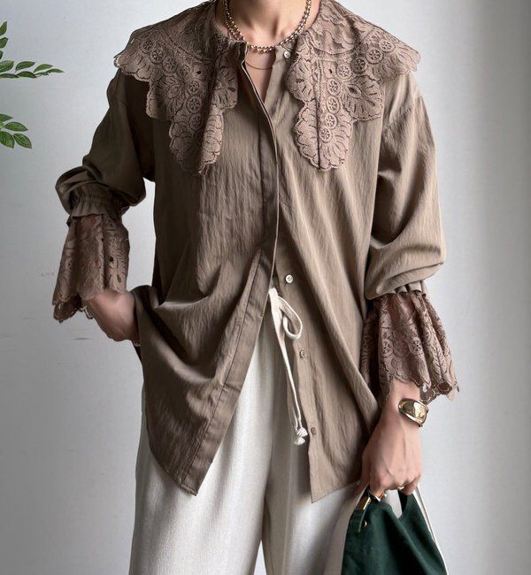  「レースカラーブラウス」|シャツ・ブラウス|