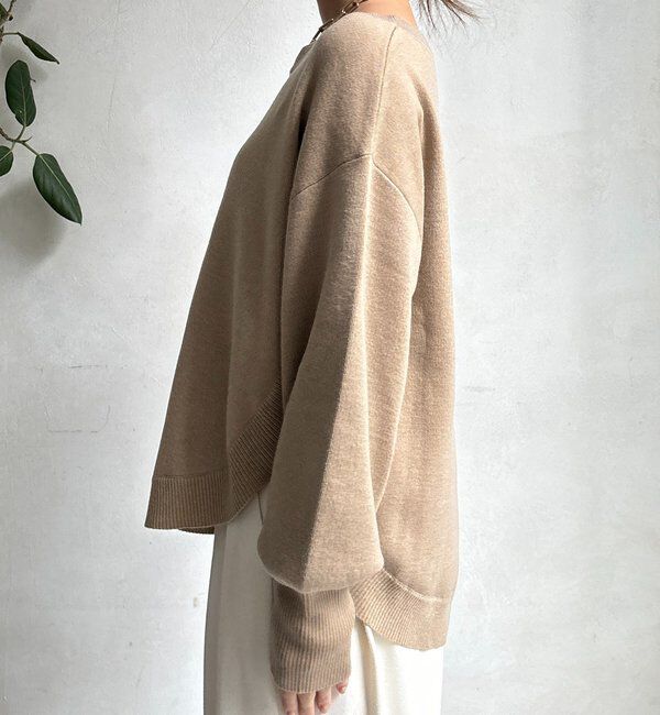  「アシメラウンドニットプルオーバー」|ニット・セーター|